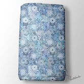 Blue 3D Paisley Digital Printed Fabric Material Wholesale Price